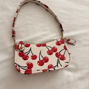 Coach Cherry Print Shoulder Bag - Red and Cream